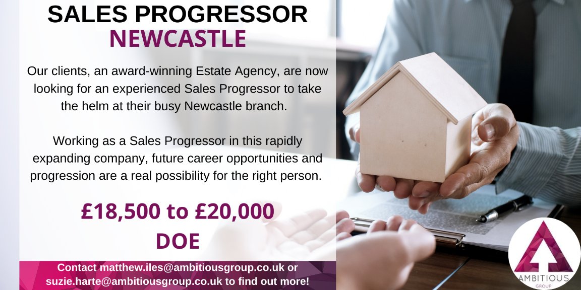 _AmbitiousGroup's tweet image. Fantastic opportunity based in Newcastle for a Sales Progressor!

Get in touch with Matthew Iles or Suzie Harte to find out more, or follow the link below:

ambitiousgroup.co.uk/job/sales-prog…

#newcastlejobs #propertyrecruitment #salesprogressor