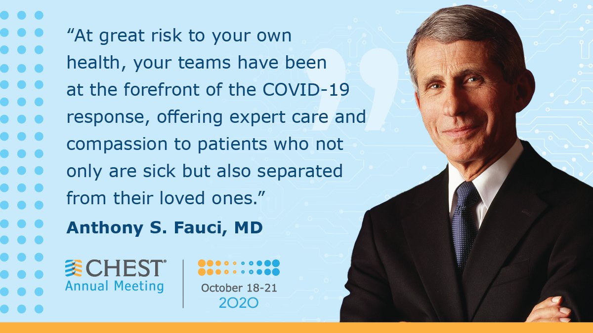 CHEST (@accpchest) on Twitter photo Dr. Fauci (<a href="/NIAIDNews/">NIAID News</a>) delivered an overview of the #COVID19 public health and scientific challenges during his #CHEST2020 keynote, in addition to saluting all of the CHEST members fighting the pandemic: hubs.ly/H0y85Pn0
<a href="/mnarasimhan/">Dr. Mangala Narasimhan</a> @sqsimp <a href="/RMavesMd/">Ryan Maves, MD</a> <a href="/MedMtgNews/">Medical Meeting News</a> Dr. Fauci (<a href="/NIAIDNews/">NIAID News</a>) delivered an overview of the #COVID19 public health and scientific challenges during his #CHEST2020 keynote, in addition to saluting all of the CHEST members fighting the pandemic: hubs.ly/H0y85Pn0
<a href="/mnarasimhan/">Dr. Mangala Narasimhan</a> @sqsimp <a href="/RMavesMd/">Ryan Maves, MD</a> <a href="/MedMtgNews/">Medical Meeting News</a>