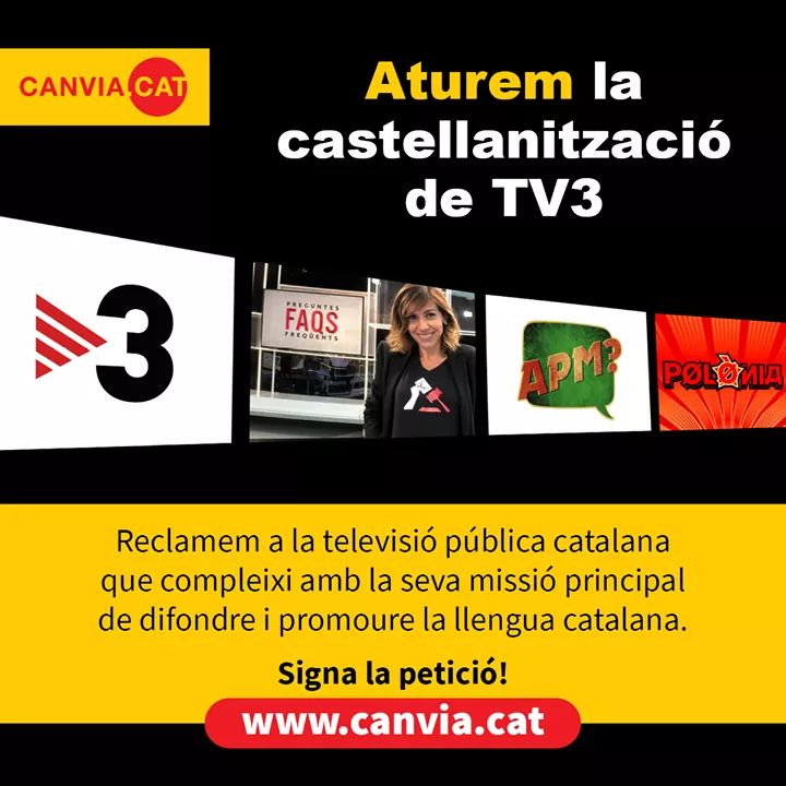 PLAlguer's tweet photo. ‼️Ja 30.000 persones han adherit a la petició per fermar la castellanització de TV3, un fenomen que s’observa en diversos programes, com ara Preguntes freqüents, APM?, POLÒNIA o recentment "Merlí Sapere Aude".

📣 Firma tu també a 
https://t.co/9sLyWK8KnM https://t.co/IzkM88XzeP