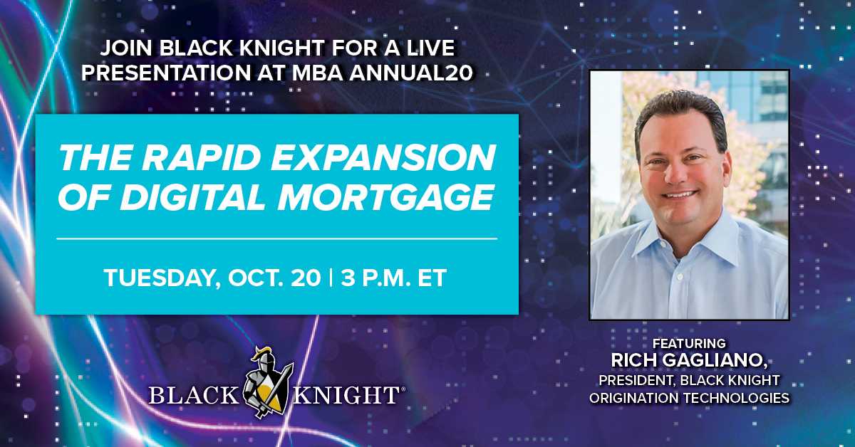In the wake of COVID-19, digital #mortgage solutions have taken off. Hear from a live expert industry panel at #MBAAnnual20, including our very own Rich Gagliano, about this trend and how you can harness digital mortgage technologies for your 2021 strategy.