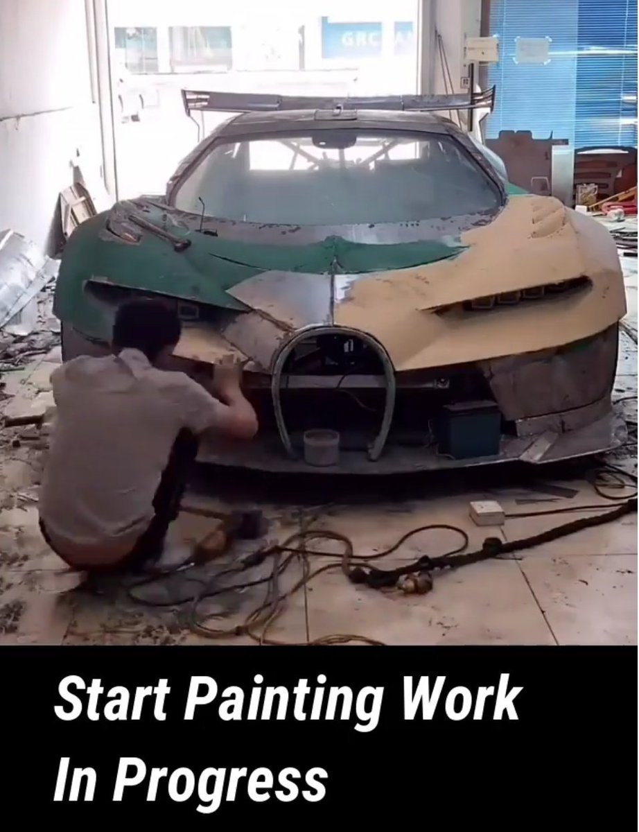 #Bugatti here's a car enthusiast created a replice of one off using sheet metal #Chiron #Veyron https://t.co/bz3Rcb5Krb