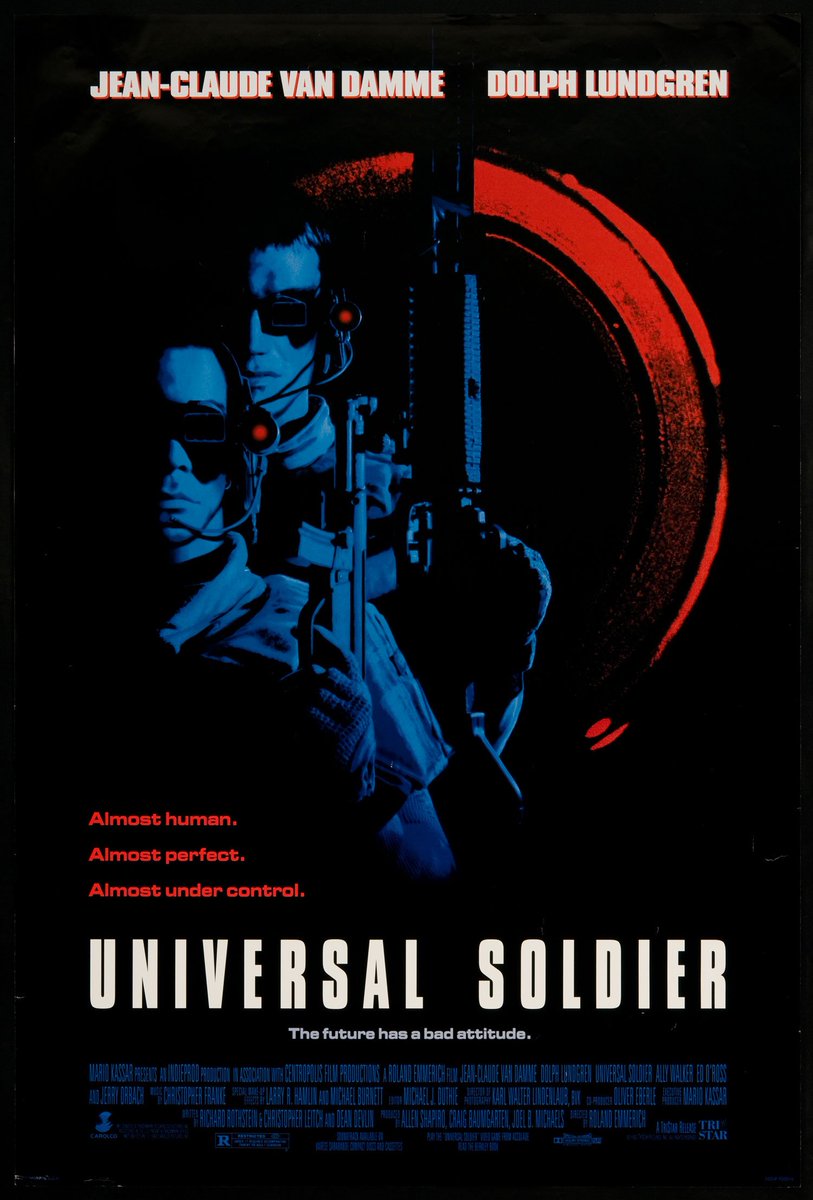 #NowWatching UNIVERSAL SOLDIER @rolandemmerich @JCVD @Dolph_Lundgren @allywalker1 #EdORoss #EricNorris #LeonRippy @MichaelJaiWhite #TommyTinyLister #JerryOrbach #TicoWells