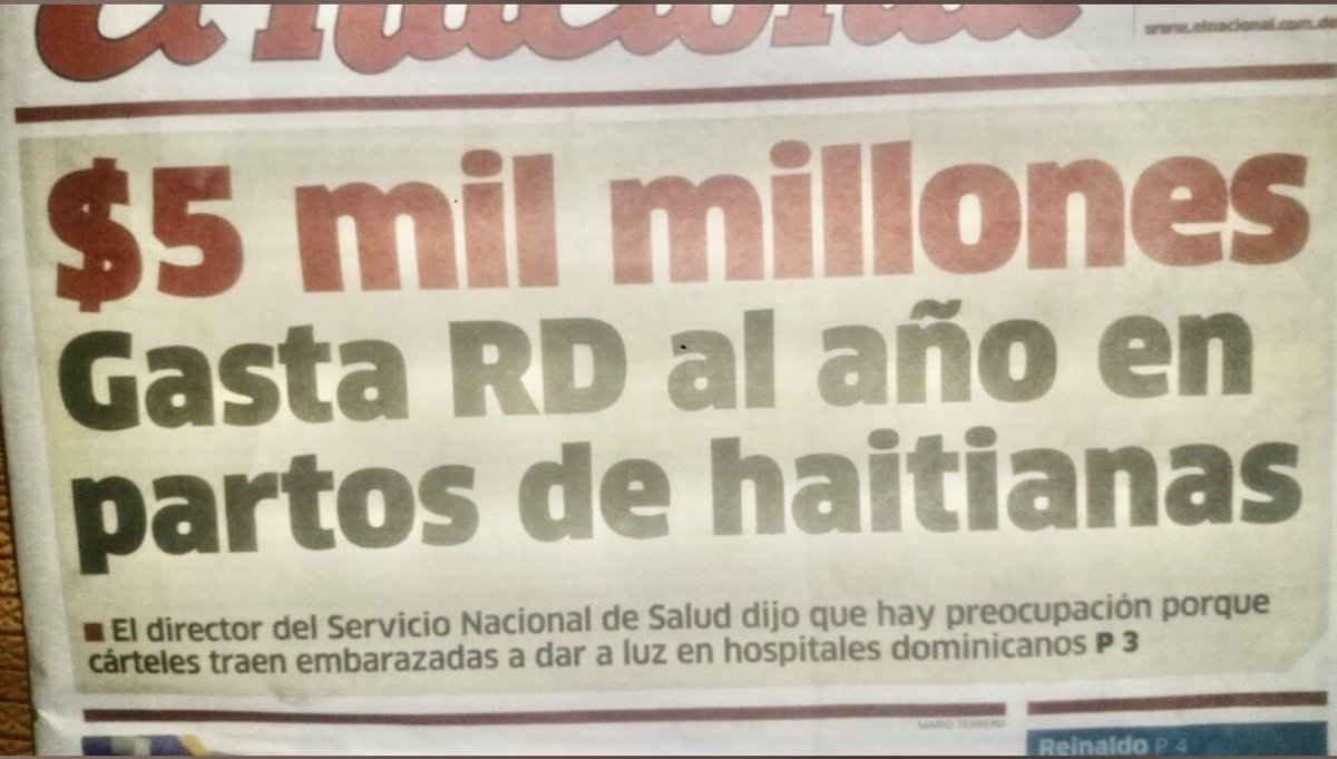 VinicioSenador's tweet photo. Atención Pte ⁦@luisabinader⁩ . Mucho dinero que ahorrar . Evitando RD sea paritorio Haití . https://t.co/32mJMNtIez
