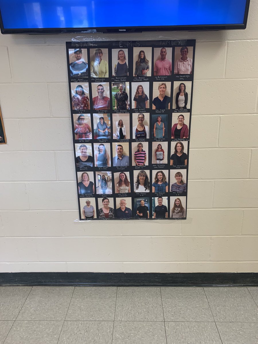 Love that EMS has a picture wall so that all students can see what staff members look like without their masks! Such a great idea! 😍<a href="/EMSEAGLES1/">EMSEAGLES</a> <a href="/AVRCE_NS/">Annapolis Valley Regional Centre for Education</a> <a href="/AvrceS/">@AVRCE_Student Services</a>