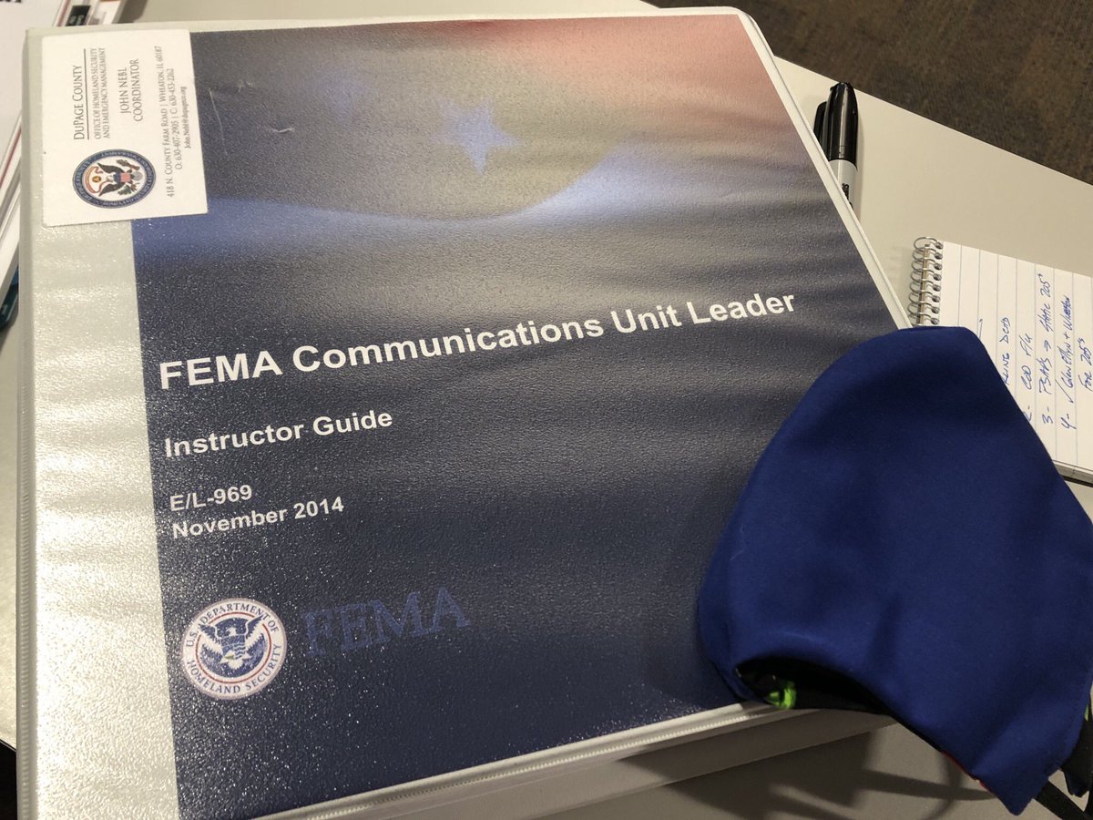 SchaumburgNebl's tweet photo. Honored to be part of the teaching cadre for this week’s COML class in Urbana. Training public safety professionals in the principals of Interoperable Emergency Communications for large events or critical incidents. #smem #esf2 https://t.co/0iG5KZErXZ