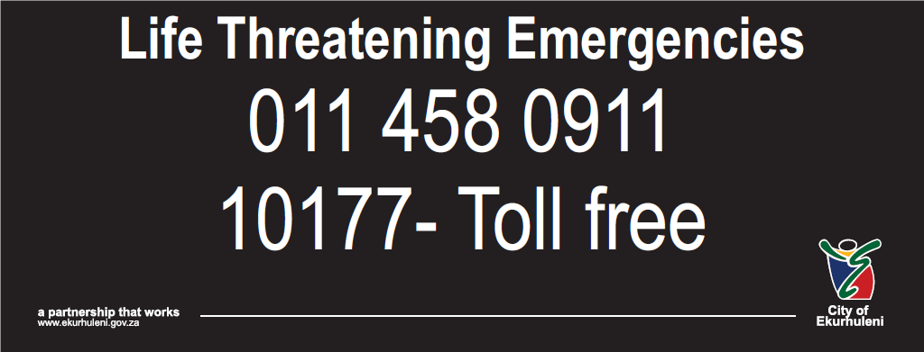 🚨EMERGENCY NUMBERS
🚨Life Threatening Ekurhuleni Emergency Line: 011 458 0911
🚨National Toll-Free Number: 10177
🚨112 : Cell Phone https://t.co/92qBZ5kRYI