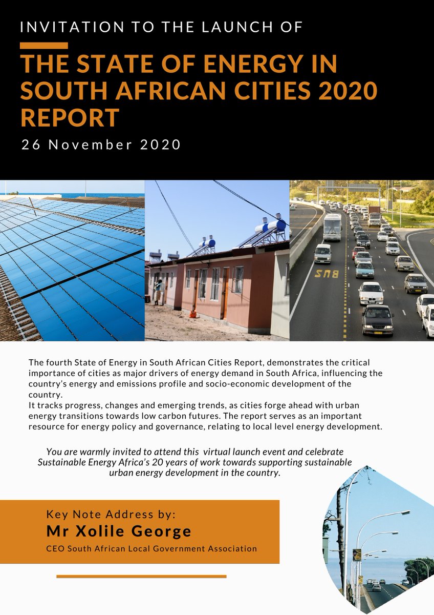SEA_UrbanEnergy's tweet image. Join us for the launch of the State of Energy in South African Cities 2020 report happening on 26 November 2020 sustainableenergyafr.wixsite.com/stateofenergy2…