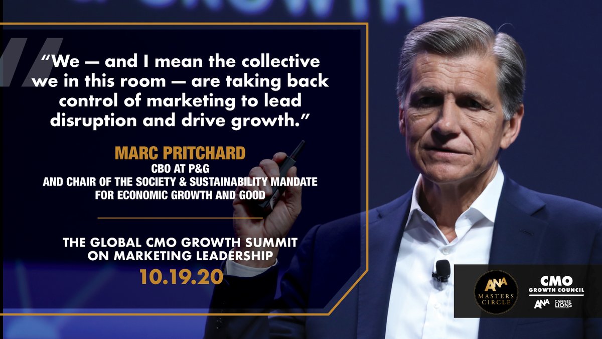 ANACMOMasters's tweet image. @ProcterGamble&apos;s Marc Pritchard delivers the Summit&apos;s leadership objectives: We are a force for Growth and Good.
@ANAmarketers  @Cannes_Lions 
#GrowthSummit #ActionsNotAds