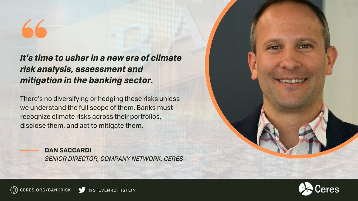 First-of-its-kind report finds U.S. banks are far more exposed to climate risk than previously understood. Ceres’ <a href="/dsaccardi/">Dan Saccardi</a> says “it’s time to usher in a new era of climate risk analysis, assessment and mitigation in the banking sector." ceres.org/news-center/pr…