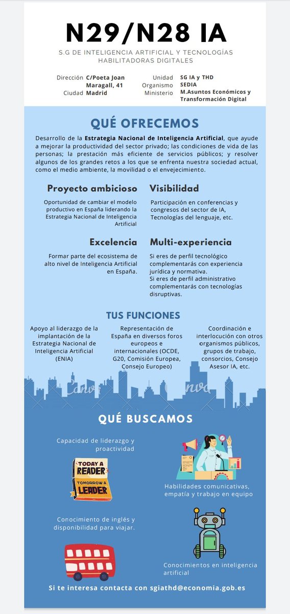🏛️ Eres funcionari@? 
🤖 Te interesa la #InteligenciaArtificial ? 
👇Atento a esto
