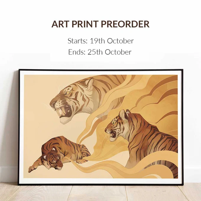 As I announced, art print preorder starts today! If you're interested feel free to fill the form; https://t.co/ut5W99iegZ There are two new, temporarily available designs! 