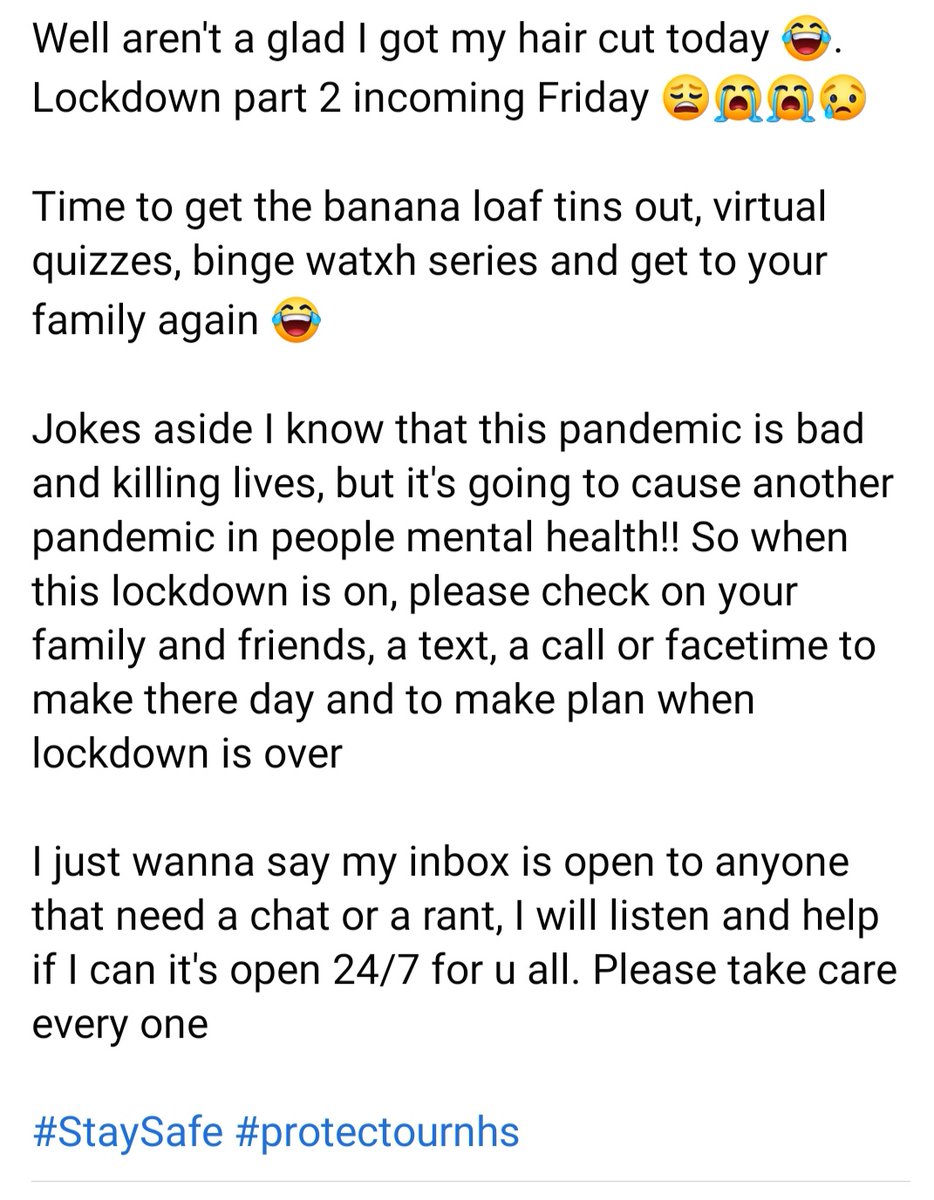 Dan_Roberts21's tweet image. #waleslockdown #StayAtHomeSaveLives #proudtoworkforthenhs #protectournhs #MentalHealthAwareness #ItsOkNotToBeOk #MentalHealthMatters