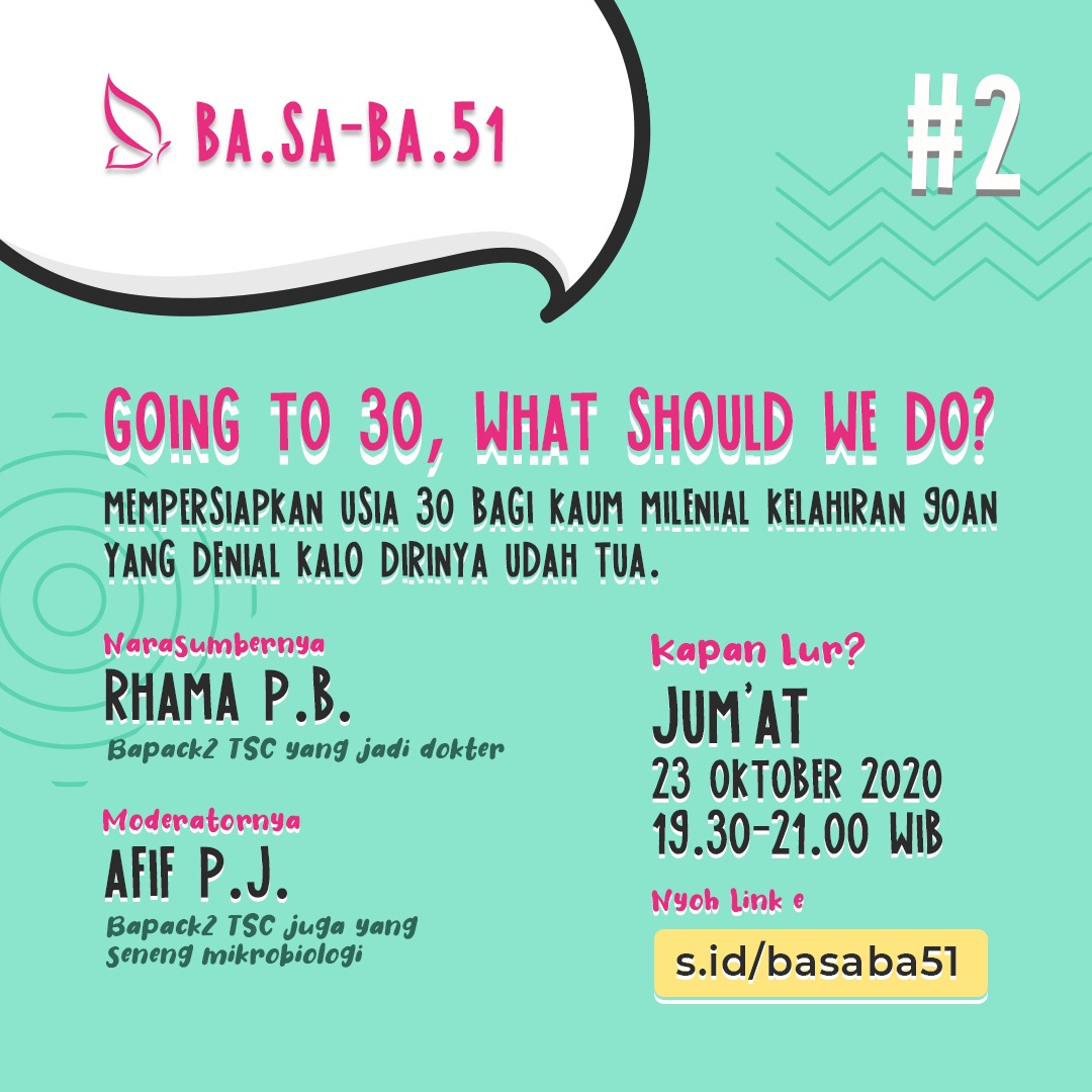 Jarene sih #GenerasiMenolakTua. 
rapopo.. asal bukan #GenerasiMenolakTau 
biarpun menolak tua kita tetep perlu tau "tantangan" yang menunggu di depan situ.

tak tunggu tenan iki lur. gas?