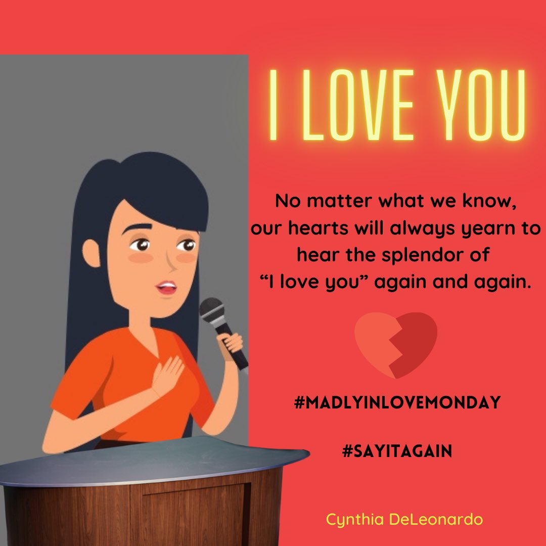 No matter what we know, our hearts will always yearn to hear the splendor of #ILoveYou, again and again. #SayitAgain #MadlyinLoveMonday ❤️
https://t.co/4uGenQIeG8
#MarieDigby https://t.co/ArVrBxAIu3