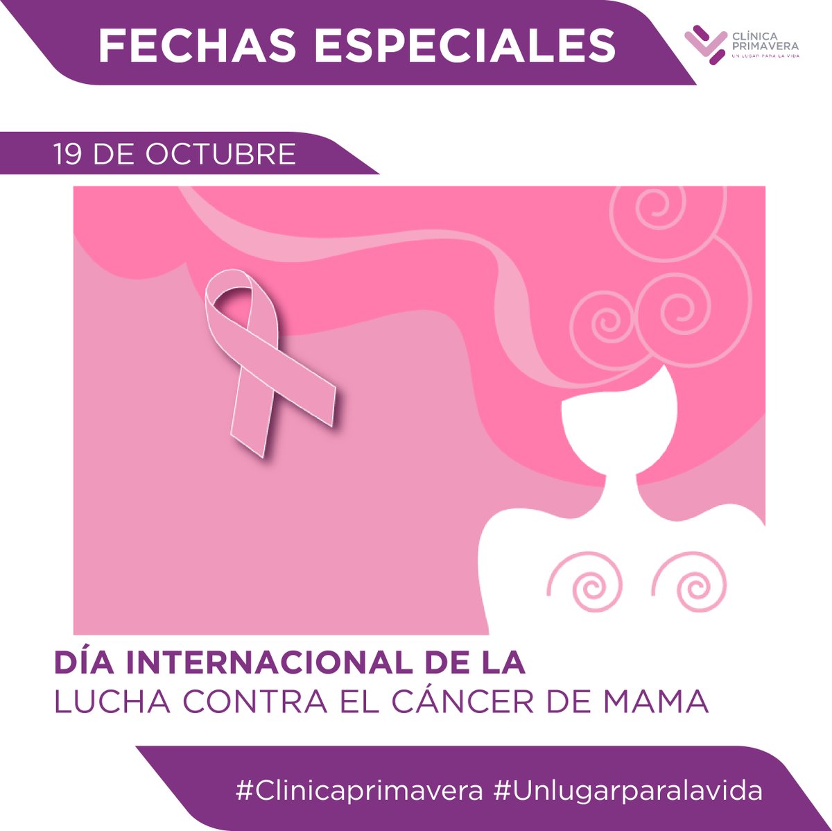 19 DE OCTUBRE, DÍA INTERNACIONAL DE LA LUCHA CONTRA EL CÁNCER DE MAMA💜
