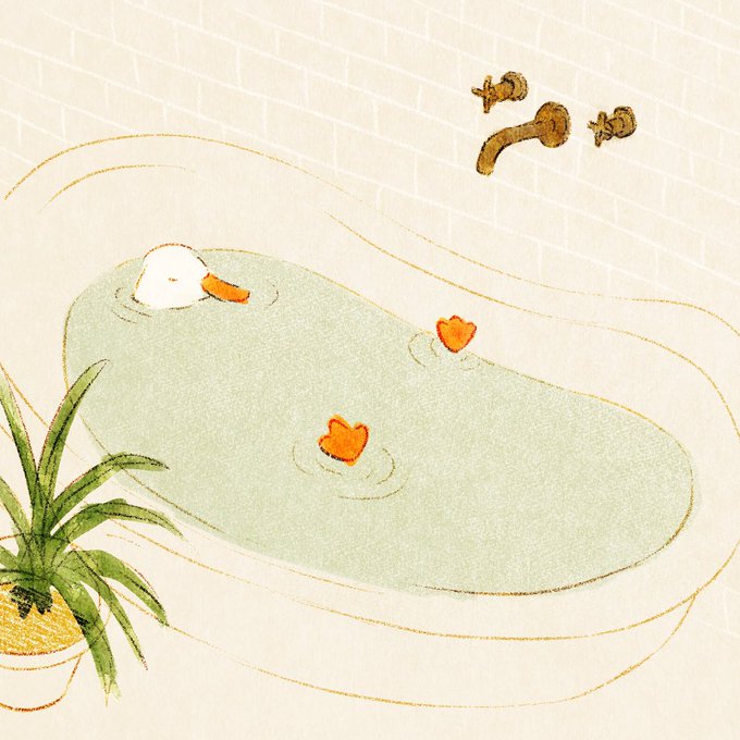 「入浴 シンプルな背景」のTwitter画像/イラスト(新着)｜4ページ目
