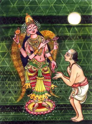 Irrespective of what happened, he completed the 100 stanzas of the Abhirami Anthaadi. You can read them here:  https://hindutemplefacts.wordpress.com/tag/abirami-anthathi-in-tamil-script-pdf/