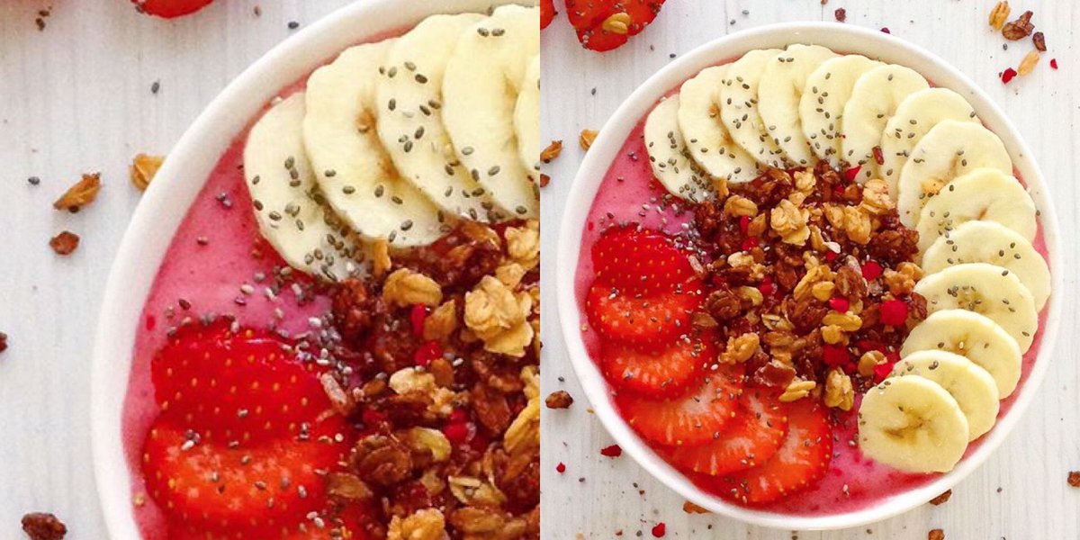 Live like the summer wasn't over ❤️🍓 It gets dark outside but lets keep colours in our minds - and smoothies 🌈 #foodpositivity #smoothiebowl #snack #food #smoothie #easyrecipe