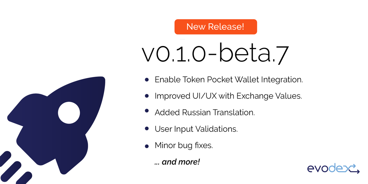 evodex_io's tweet photo. We continue working on your #DeFi trading experience with tons of improvements. Check out the new updates and fixes!

https://t.co/H6qoDeaDpb https://t.co/bdjW9339AD