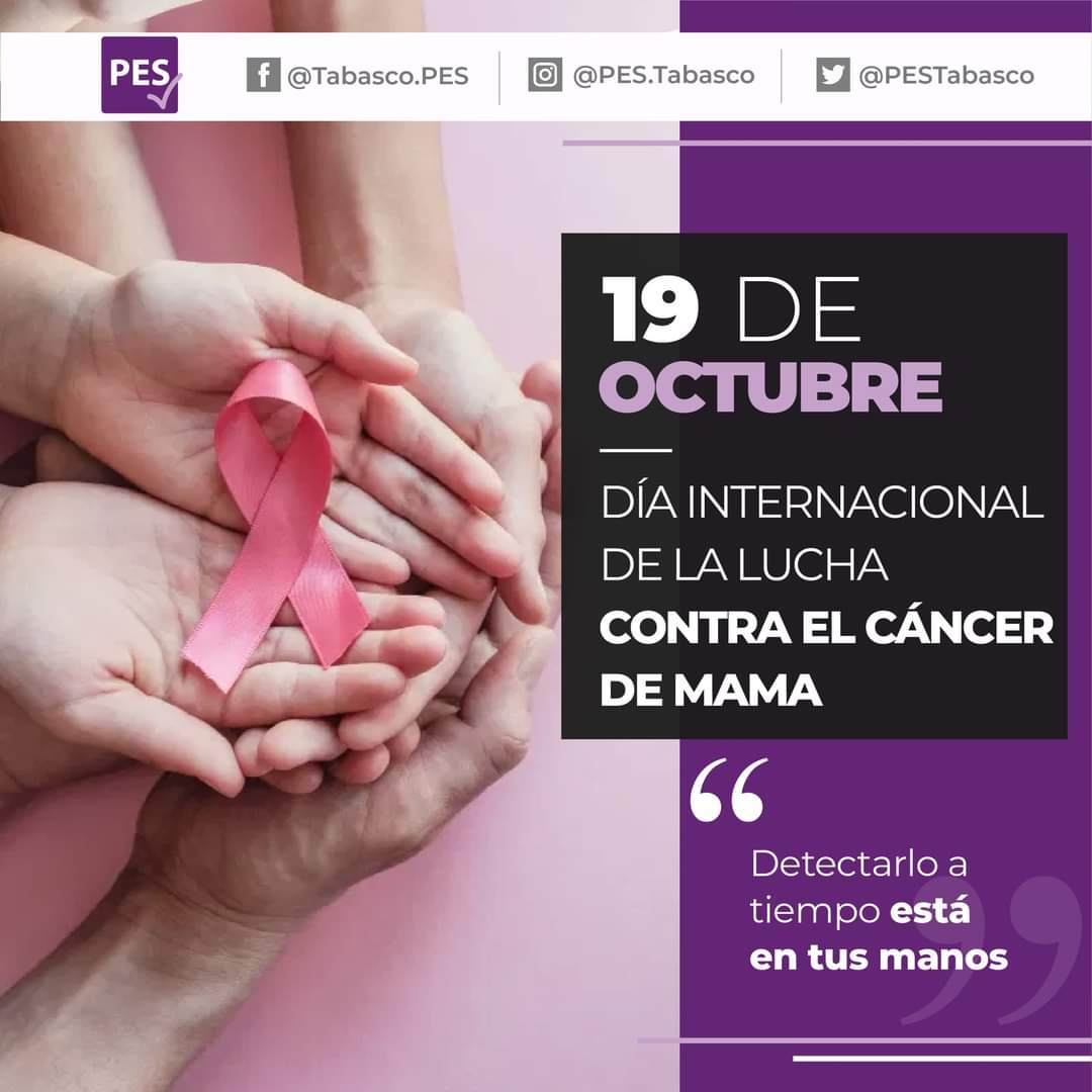 PESTabasco's tweet photo. En la lucha contra el Cáncer de Mama cada esfuerzo cuenta. Explórate, reconoce los síntomas y acude a tu médico, si se detecta a tiempo es curable. No estás sola, en este gran esfuerzo estamos juntos. https://t.co/acJujoEeHi