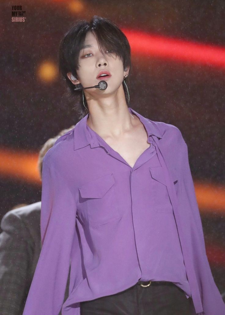 he looks so good wearing purple