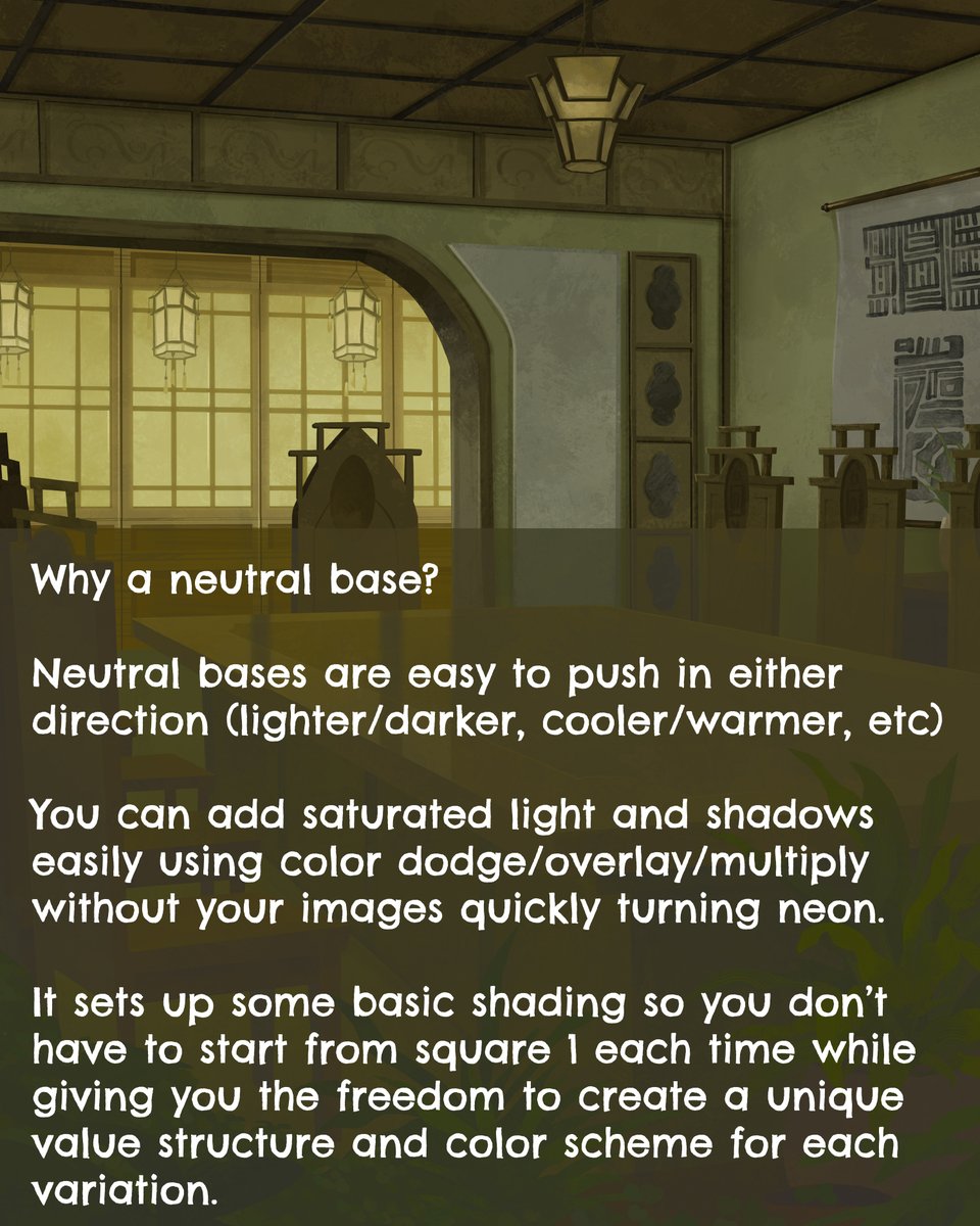 KEEP EVERYTHING LAYERED OUTThis is key. Keep every element of the neutral base layered out, organized, labeled, and grouped. This will help you adjust each element individually for a more natural looking end result & easier painting process.