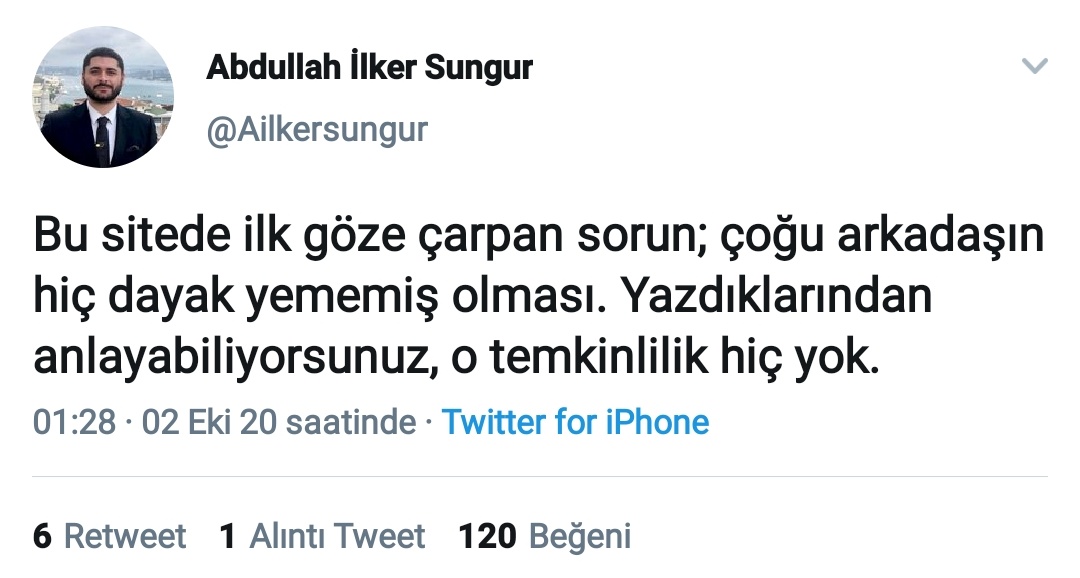 GİK üyemize hiç yakışmayan bir tweet Sn. Başkanım <a href="/Ailkersungur/">Abdullah İlker Sungur</a>, böyle tweetler ile akTrollerr meydan vermeyin lütfen, İYİ Parti'yi bunlar mı yönetiyor demesinler.