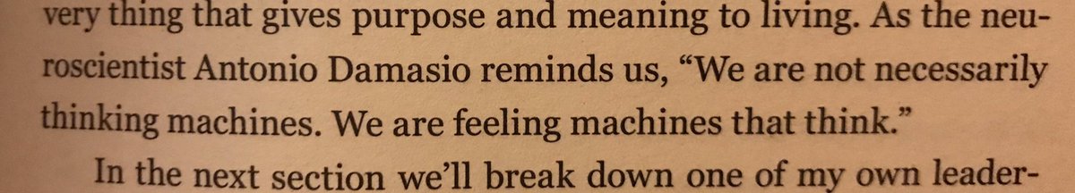 We are not thinking machines. We are feeling machines that think.