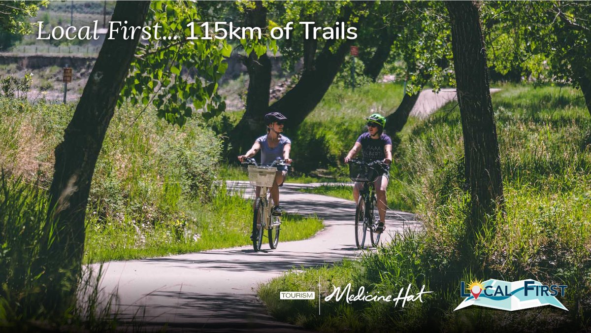 Love to bike? Whether you’re looking to explore the city, hit the road for a 60km+ ride or jump on some single track we have the paths and terrain all right here. Experience Medicine Hat. Visit local. #LocalFirstYXH.