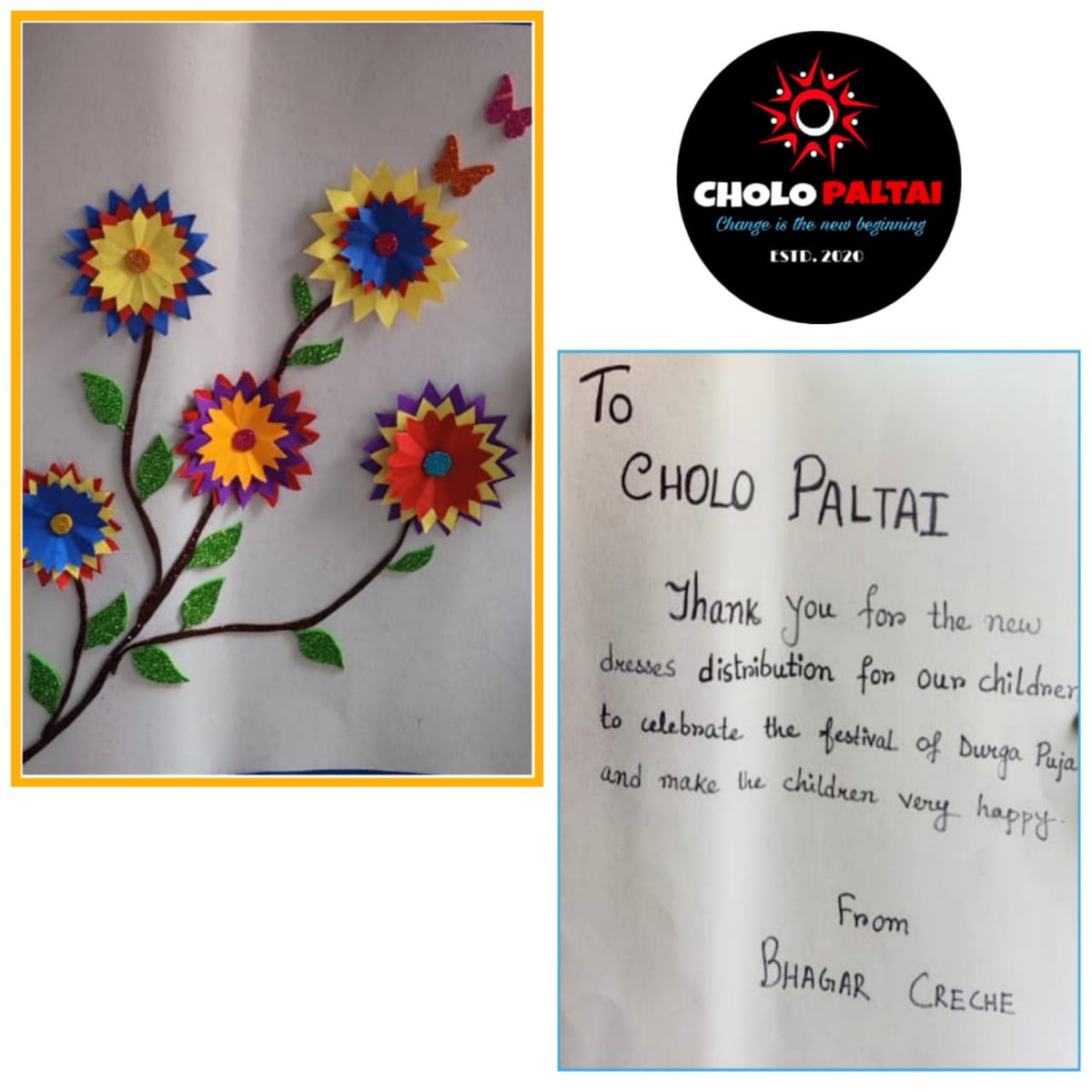 paltai_cholo's tweet photo. A wonderful token of love from the little children of Bhagar Creche.... https://t.co/q8VfQxAyRT