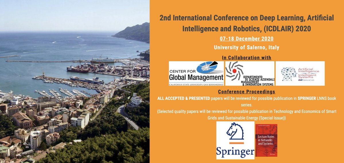 imenebc's tweet image. We are glad to propose a workshop within the 2nd Int. Conf. on Deep Learning AI &amp;amp; Robotics icdlair2020.iaasse.org 
All detailed here --&amp;gt; icdlair2020.iaasse.org/workshops.html
#AI #MAS #KnowledgeEngineering #Ontologies #Automation #DSS #DeepLearning #Springer
@EMLYON