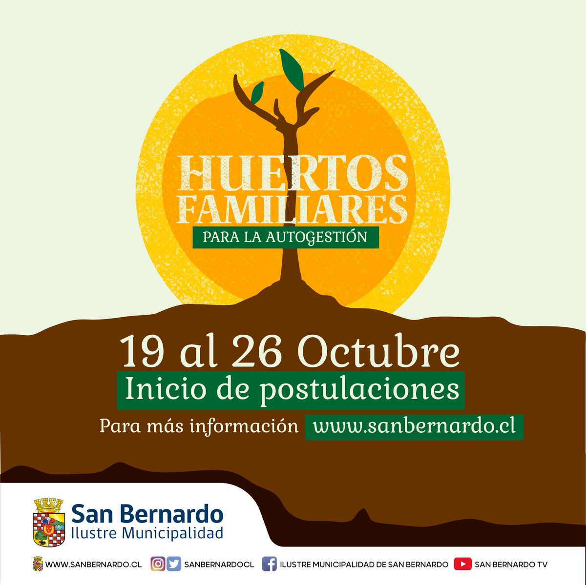 🔵 HUERTOS FAMILIARES

Postula para ser participe del programa de #HuertosFamiliares entegar las herramientas básicas para la implementación de una Huerta familiar para el abastecimiento.

Para mayor información ingresa a sanbernardo.cl