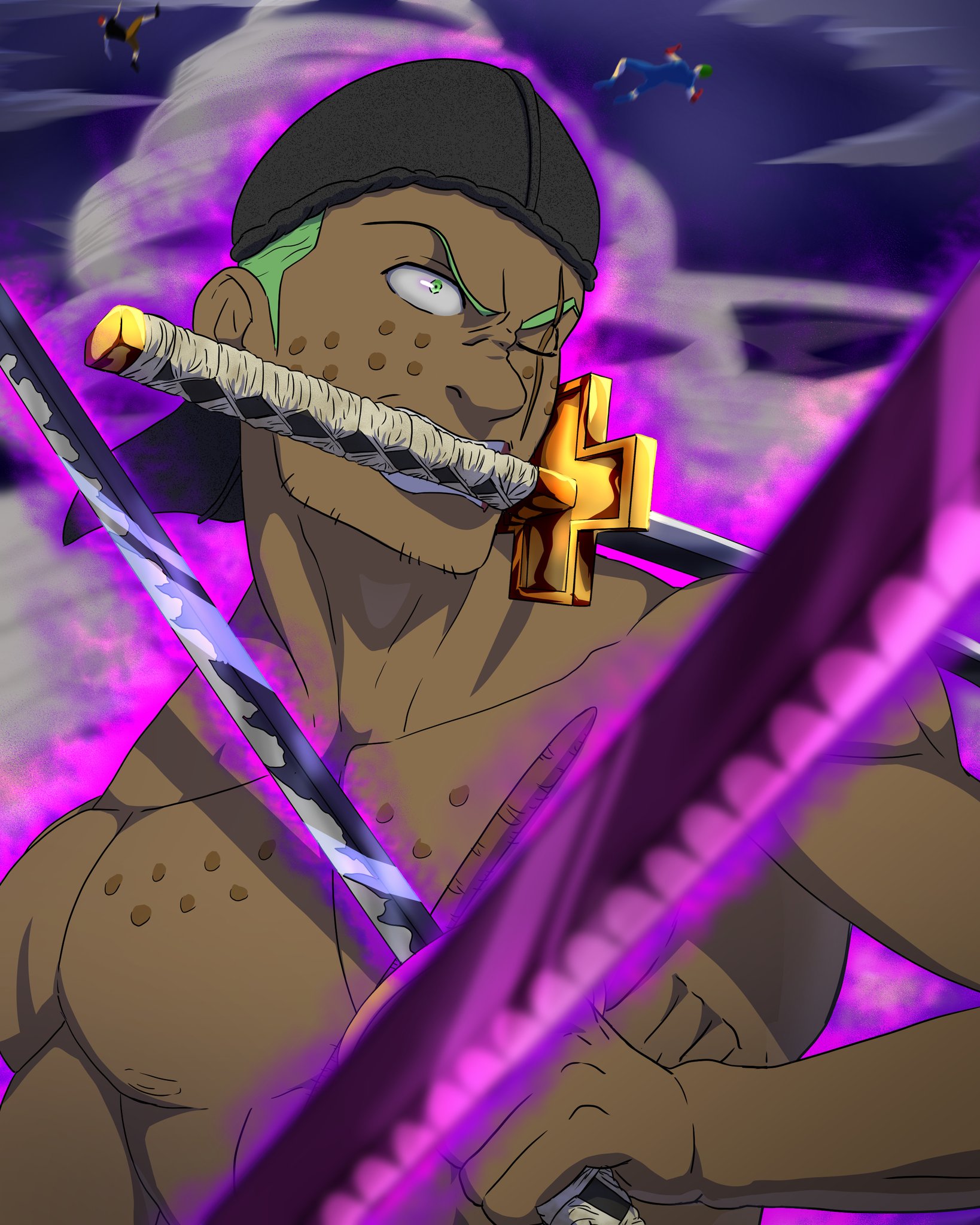 Zoro wearing Durag PNG Image