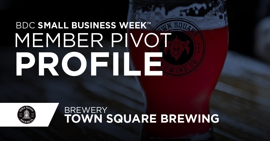 EdmontonChamber's tweet photo. #SBWFeature| When the COVID crisis hit, @townsquarebrew pivoted overnight. This local craft brewery built an online store & delivery program (not only craft brews but frozen pizza too) – plus partnered w/ artisans to offer their products online. Read more: https://t.co/Wpj5nQgmra https://t.co/qyMBJjMzyj
