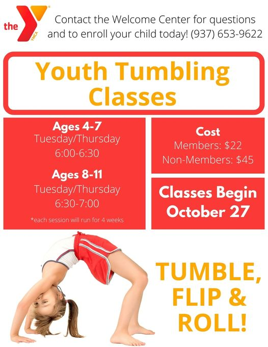 We have been looking forward to tumbling being added back into our schedule for months! It is now back up and running. Classes will start next week. Sign up at the Welcome Center today.