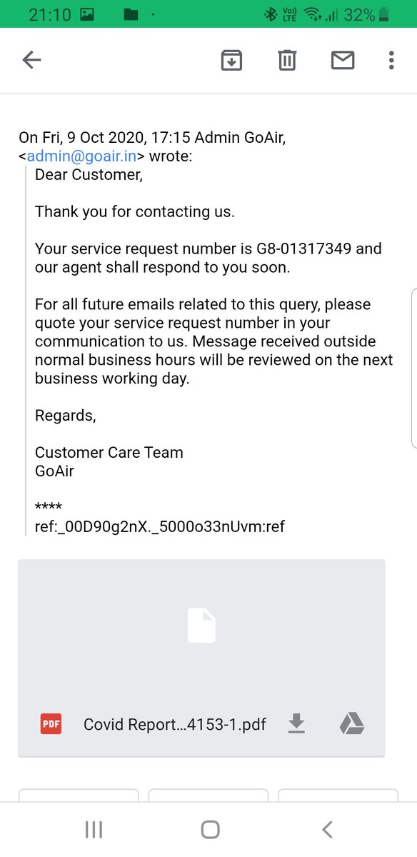 vivekboddul's tweet photo. Another harrasment from @goairlinesindia to its flyer who has been tested positive and it takes years, no revert on my mails for cancellation or amendment you guys are champions in ignoring customer queries @DGCAIndia @GoAirFlights @MoCA_GoI @jehwadia @GoairW #goair #goairways https://t.co/N2fixqt7h7