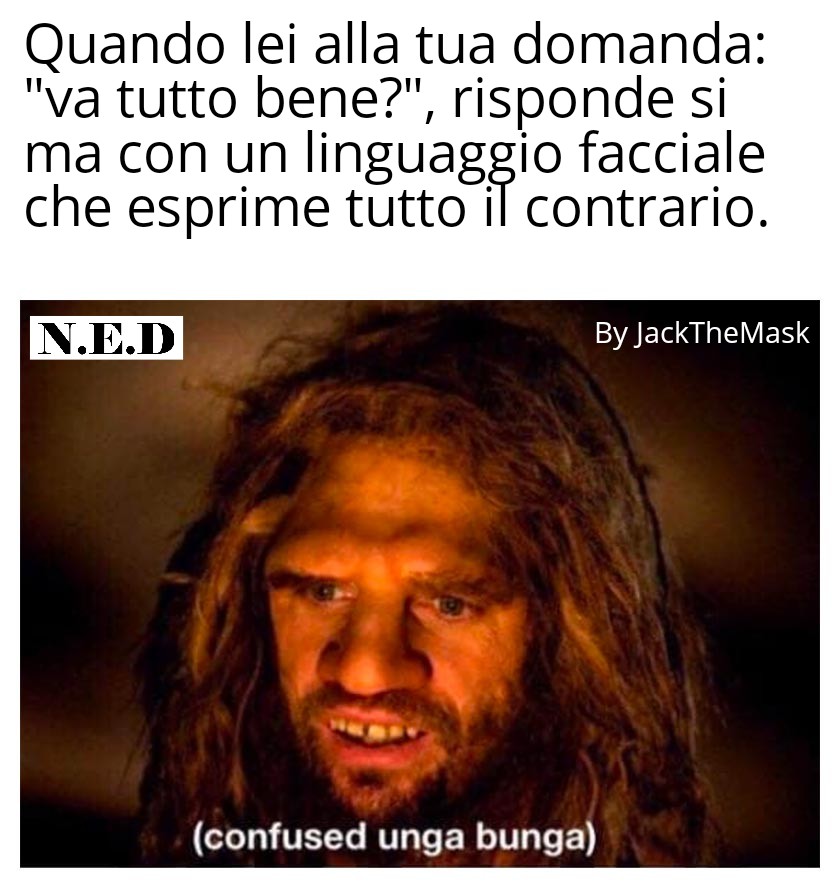 ENerdismo's tweet photo. Neuroni at work #meme #memes  #nerdismo #nerdismoedintorni #jackthemask #instameme #instamemes #funnymemeita #luilei #luivslei #rapportidicoppia #coppie #ungabunga #confusione #problemidicoppia #luielei #lui #lei #qualcosanonquadra #linguaggiofacciale #risposteambigue https://t.co/57WuHcCLR7