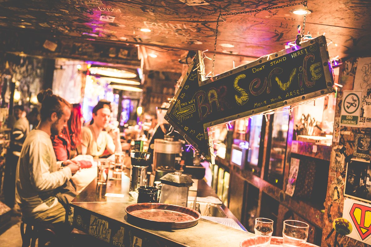 Shortwalkme's tweet photo. Favorite among locals and tourists alike. Grungy interior with artwork made by costumers

By Hill Street Blues https://t.co/eicJOurW7Z