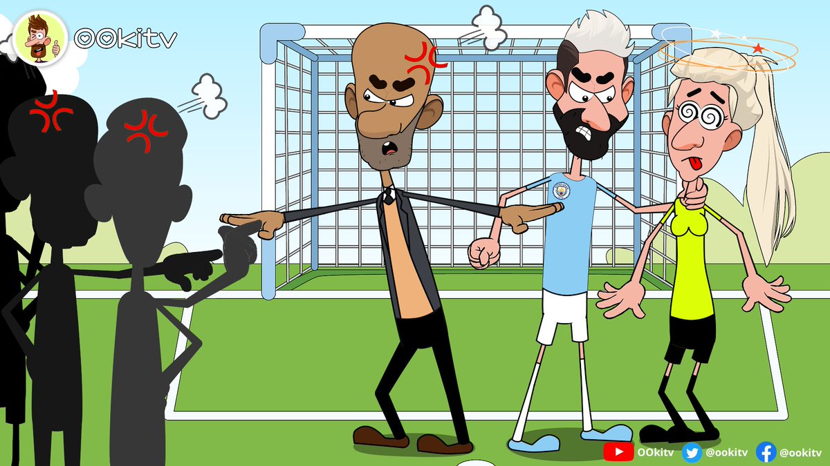 Aguero: are you blind woman?
Pep: nothing to see here lads, move along move along!!! 
😂😂😂 #soccer #cartoon #comic  #webcomic #aguero #ManchesterCity #football