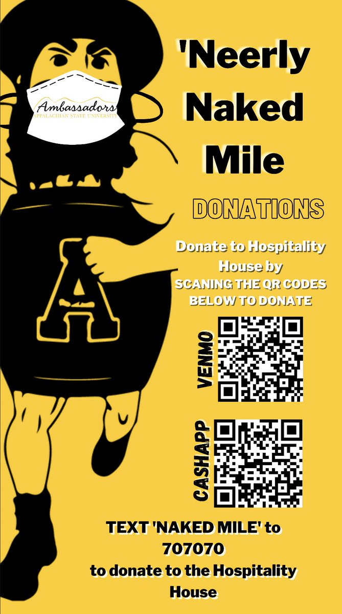 AppAmbassadors's tweet photo. Today is the day! 🏃‍♀️🏃‍♂️Be sure to pick up your race packet on Sanford Mall! If you aren’t running with us, there are still ways to support! Consider donating to Hospitality House!!! QR code’s are below ⬇️⬇️⬇️ https://t.co/XQR7XCmzBp