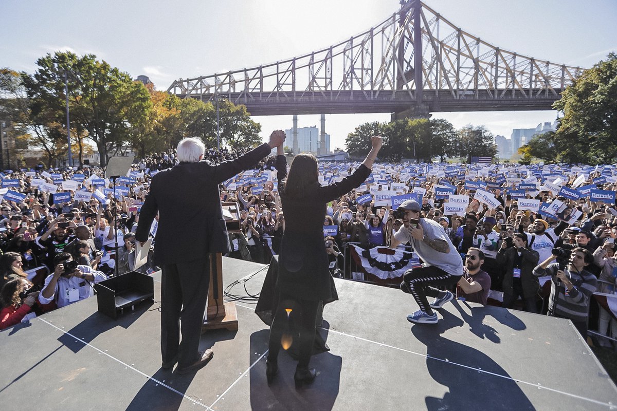 Bernie Sanders AOC NY rally