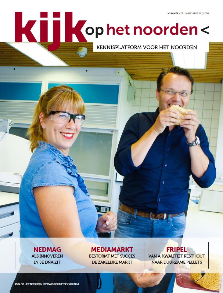 Skoren_nu's tweet photo. En dan sta je zomaar op de voorpagina van een magazine! In de nieuwste editie van #kijkophetnoorden staat namelijk een artikel over de smaakmakende innovaties van @Nedmag Een onderwerp waar Skoren nauw bij betrokken is. Meer weten? Lees hier verder: https://t.co/U5ljL191td https://t.co/o2sdxHCf7S