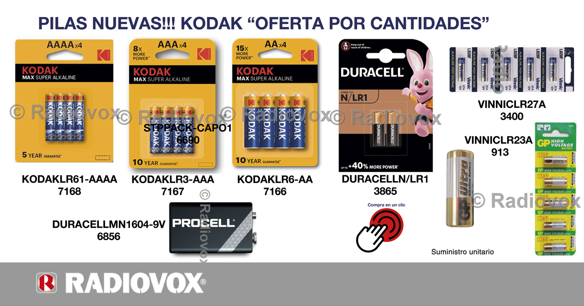 newradiovox's tweet photo. PILAS NUEVAS!!! KODAK "Ofertas por cantidades" 🔋
https://t.co/zMQGIPOi8p https://t.co/F4MeaSwoY5