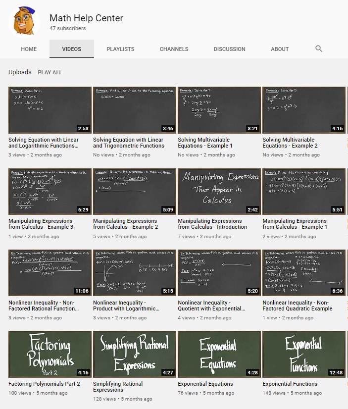 UNCGmathstats's tweet photo. π‘ Did you know our Math Help Center has a YouTube channel? Check out https://t.co/7Pu7ADnMpf for tutorial videos covering topics from 100-300 level courses in mathematics and statistics. #uncgway #uncg #uncgmathstats #STEM #mathhelp #statisticshelp #mathresource #mathvideos https://t.co/aLFbL9sKMu