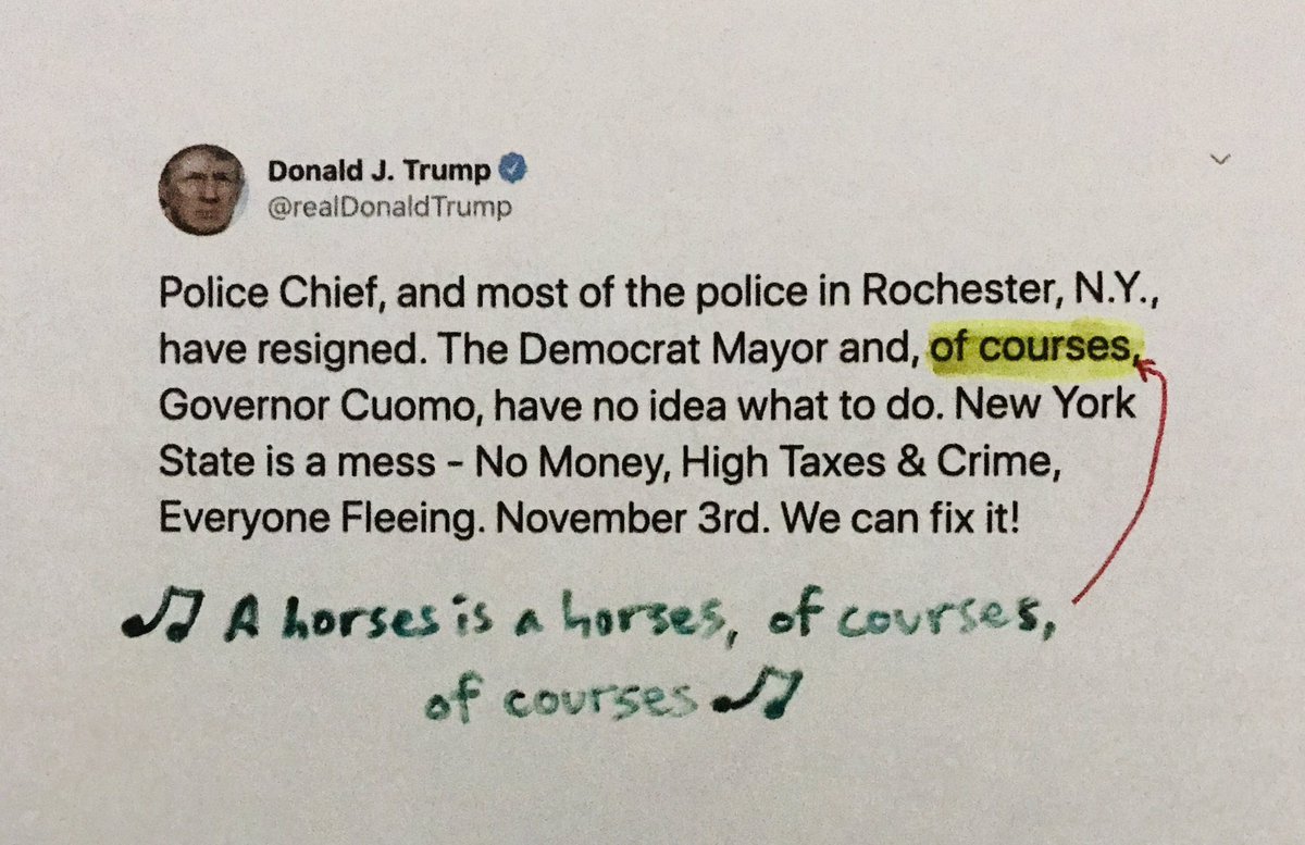 TrumpNeedsTutor's tweet photo. Of course, you’ve added an extra letter here, @realDonaldTrump. #Cuomo #NewYork https://t.co/QPaqLYDLz5
