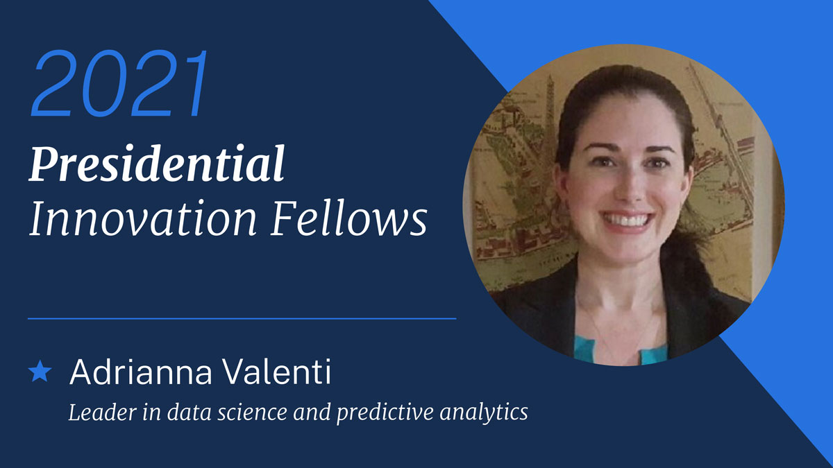 Adrianna Valenti brings expertise in data science & predictive analyticsShe’ll be joining  @USDOT to work on emerging tech adoption for safe & efficient transportation systems We’re thrilled she’s joining the  #CivicTech movement!  #PIF2021  https://www.gsa.gov/blog/2020/10/19/passion-and-purpose-meet-the-2021-presidential-innovation-fellows