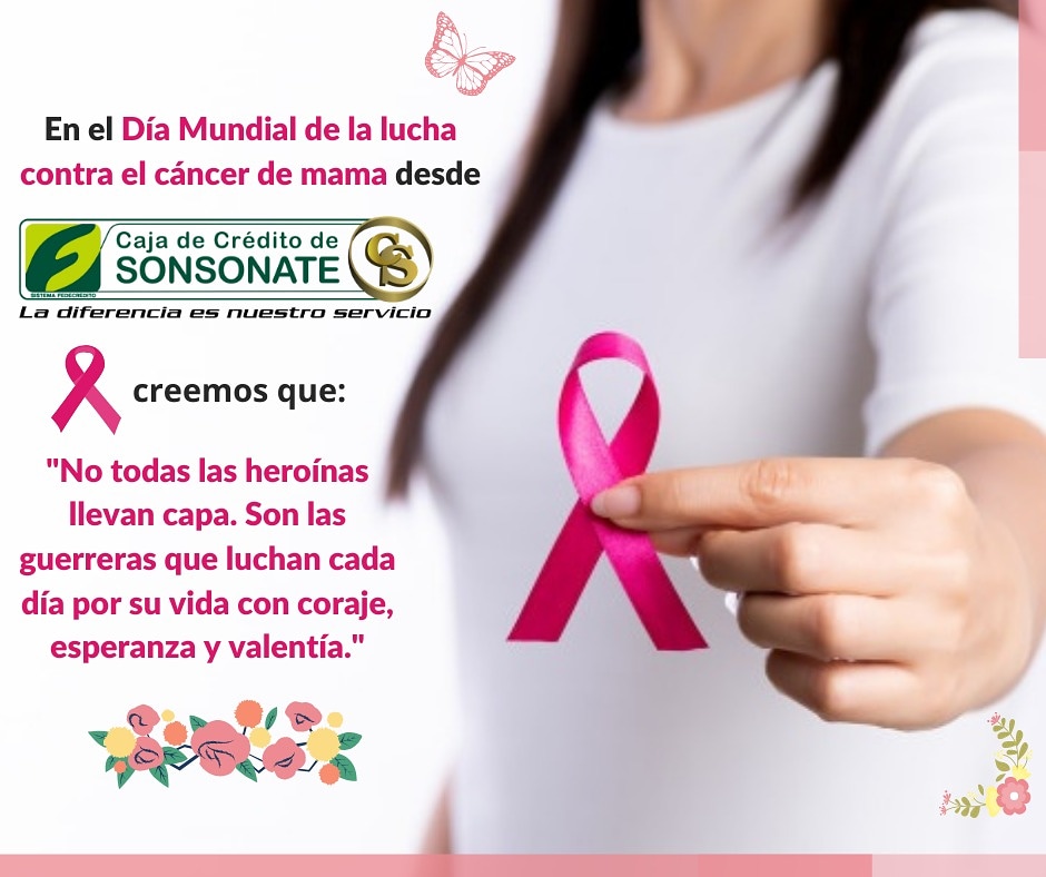 Caja_Sonsonate's tweet photo. En Día Mundial de la lucha contra el cáncer de mama, desde Caja de Crédito de Sonsonate te recordamos: En esta batalla, estamos juntos. #TodosPorEllas 🧍♀️ https://t.co/bxxuD1C1MX