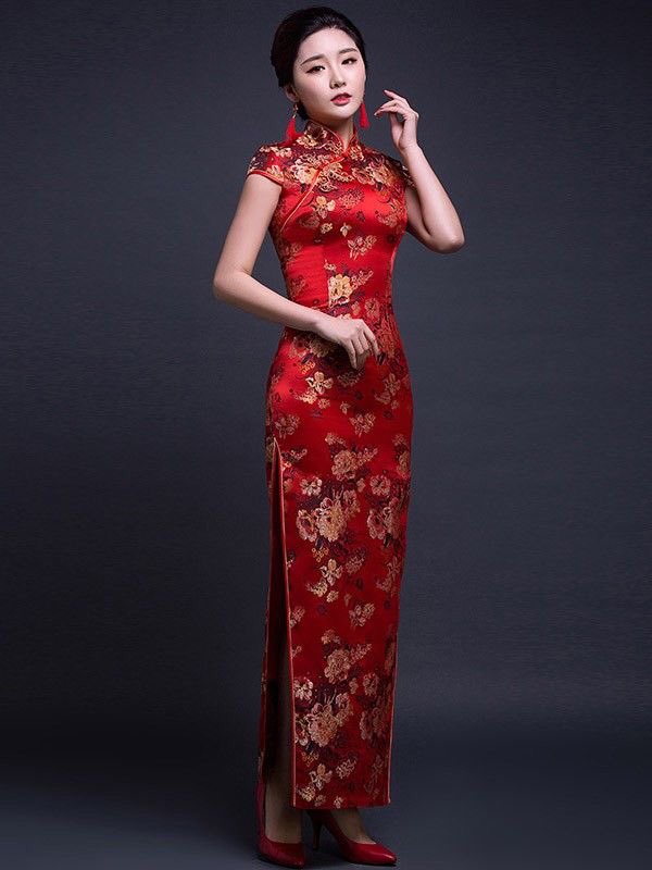 Red Qipao dressSize 6#3000