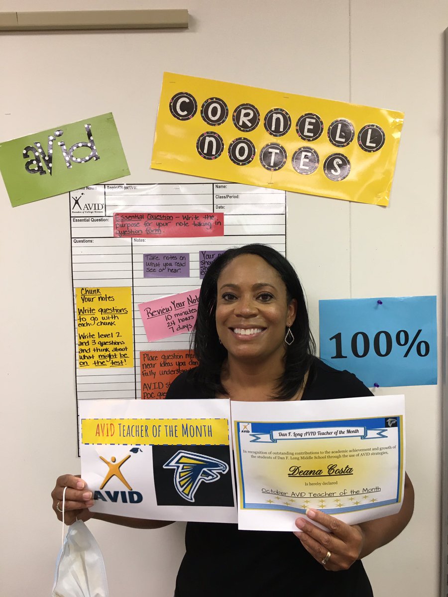 busdrivingmommy's tweet image. Dan F. Long would like to congratulate our first AVID teacher of the month Deana Costa. @cfbLongFalcons @SulakCFB @CFBISD #LongAVID #Talonterritory