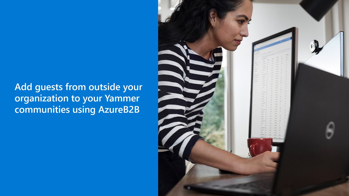MicrosoftViva's tweet image. Add guests from outside your organization to your #Yammer communities using #AzureB2B. msft.it/6011TLKT9
